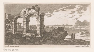 Landscape with Ruin with Two Arches by Nicolas Perelle
