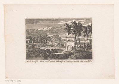 Landscape with Walkers by a Stone Bridge (Landscapes with Walkers) by Nicolas Perelle