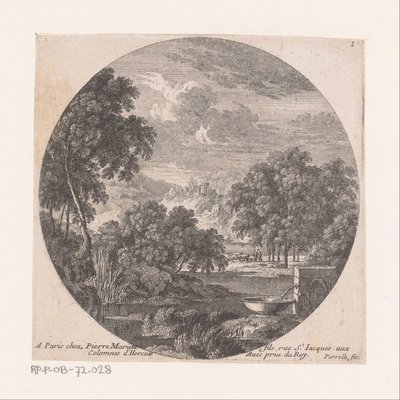 River Landscape with Spring by Nicolas Perelle