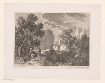Temptation of Christ by Satan (Landscapes with Scenes from the Life of Christ) (series title) by Nicolas Perelle