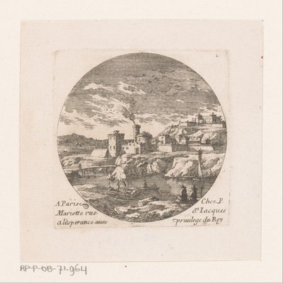 Fortified City with Tower by Nicolas Perelle