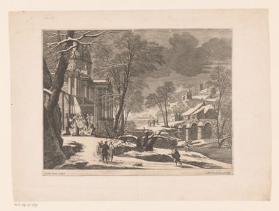 Winter Landscape with the Nativity of Christ by Nicolas Perelle