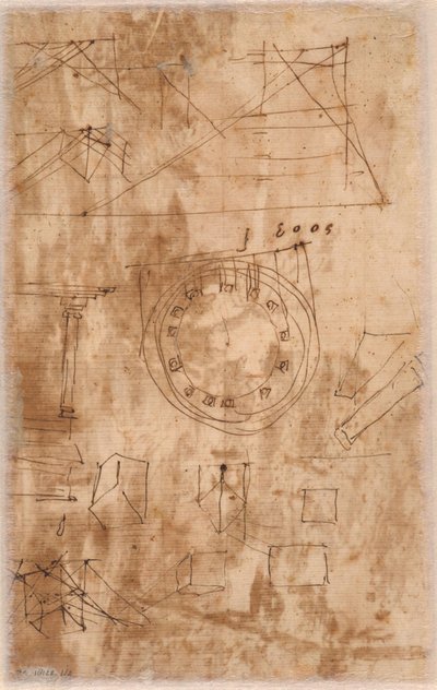 Architectural Sketches (verso) by Nicolas Poussin