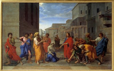 Christ and the Adulterous Woman by Nicolas Poussin