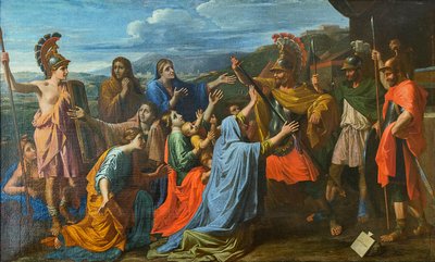 Coriolanus Persuaded by His Family to Spare Rome, ca 1652 by Nicolas Poussin
