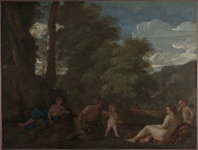 Nymphs and a Satyr Amor Vincit Omnia by Nicolas Poussin