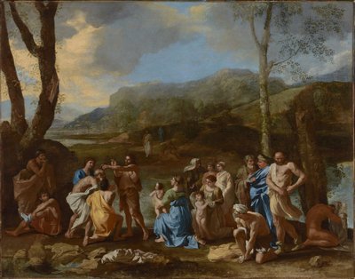 Saint John Baptizing in the River Jordan by Nicolas Poussin