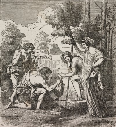 Shepherds of Arcadia (after Nicolas Poussin) by Nicolas Poussin