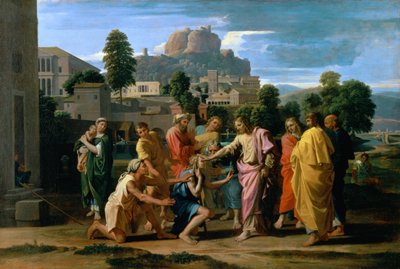 The Blind of Jericho, or Christ Healing the Blind, 1650 by Nicolas Poussin
