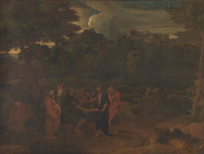 The Healing of the Two Blind Men at Jericho by Nicolas Poussin