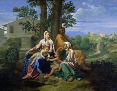 The Holy Family with SS. John, Elizabeth and the Infant John the Baptist by Nicolas Poussin