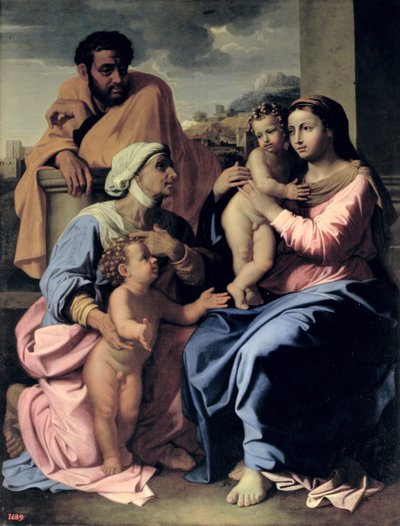 The Holy Family with St. Elizabeth and John the Baptist by Nicolas Poussin