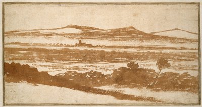 View across a Valley towards distant Hills by Nicolas Poussin
