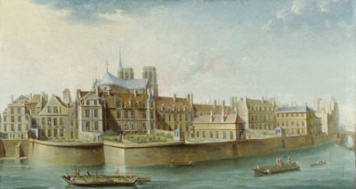 The Cloister of Notre-Dame, seen from Île Saint Louis (quai d