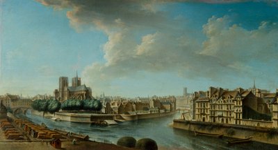 Notre Dame and the Western Tip of Ile Saint-Louis by Nicolas Raguenet