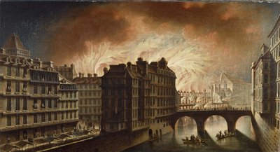 The Fire at the Hotel-Dieu in 1772, c.1772 by Nicolas Raguenet