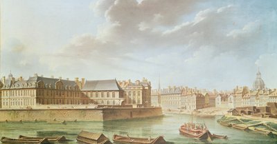 The Ile Saint-Louis and the Hotel de Bretonvilliers in 1757 by Nicolas Raguenet