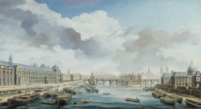 The Louvre, Pont-Neuf and Collège des Quatre-Nations, Now the Institut de France, Seen from the Pont Royal by Nicolas Raguenet