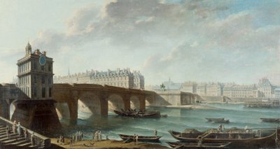 The Samaritaine Pump, Pont-Neuf, Ile de la Cite and the Conti Quay Seen from the Louvre Quay, Before 1771 by Nicolas Raguenet