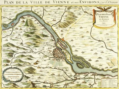 Map of the City of Vienna by Nicolas Sanson DAbbeville