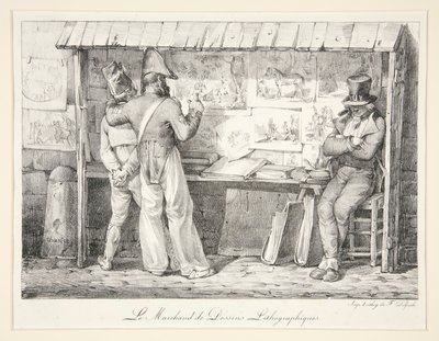 Le Marchand de Dessins Lithographiques by Nicolas Toussaint Charlet