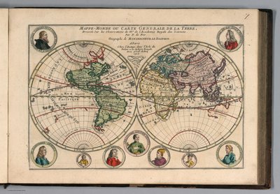 The Curious Atlas or the World Represented in General and Particular Maps of the Sky and Earth, p. 18 by Nicolas de Fer