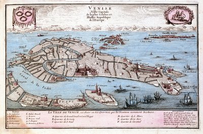 Map of the City of Venice. Map by Le Fer by Nicolas de Fer