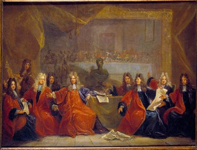 The Provost of Merchants and the Aldermen of the City of Paris Deliberating on the Feast Offered to Louis XIV by Nicolas de Largillière