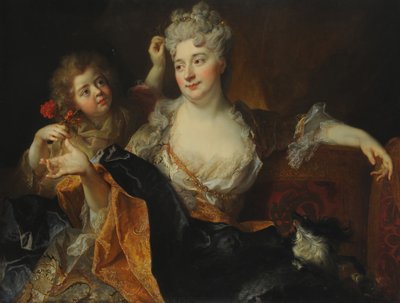 Portrait of Marguerite-Elisabeth Forest of Largilliere and her son Nicolas, c.1712 by Nicolas de Largillière