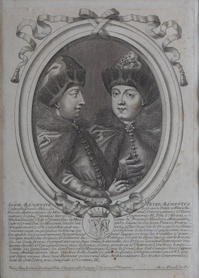 The Tsars Ivan Alexeyevich and Peter Alexeyevich of Russia by Nicolas de Larmessin