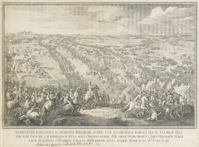 The Battle of Poltava on 27 June 1709 by Nicolas de Larmessin II