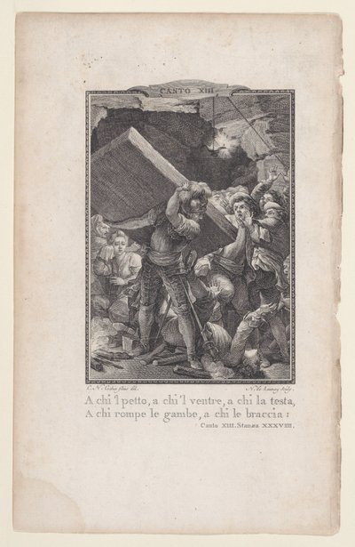 Canto 13, Stanza 38, from Orlando Furioso by Nicolas de Launay