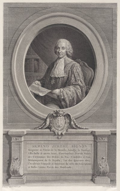 Portrait of Armand-Jérôme Bignon, 1769 by Nicolas de Launay