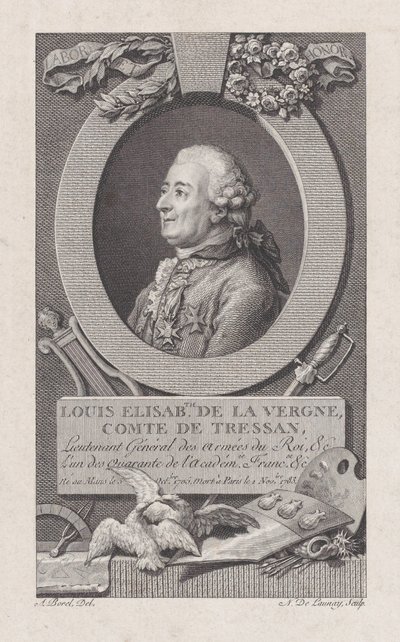 Portrait of Louis Elisabeth de La Vergne, Comte de Tressan by Nicolas de Launay