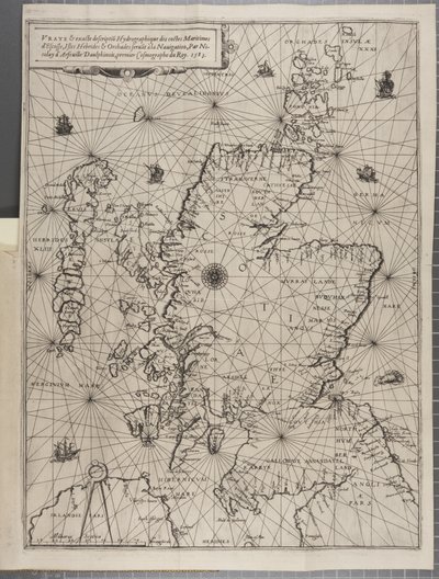 Map, from The Navigation of King James V, Round Scotland, the Orkney Isles, and the Hebrides or Western Isles: Under the Conduct of That Excellent Pilot Alexander Lindsay by Nicolas de Nicolay
