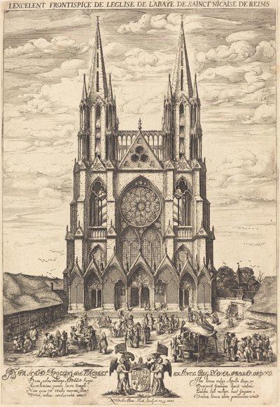 The Facade of the Abbey of St. Nicaise of Reims by Nicolas de Son