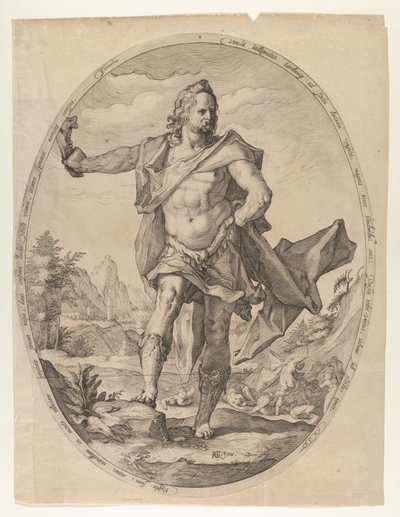 Samson from Heroes and Heroines of the Old Testament, ca. 1597 by Nicolaus Braeu