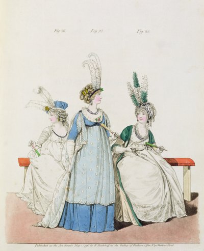 Evening Dresses for Opera and Concerts, Fig. 96, 97 and 98 from Nikolaus Heideloff