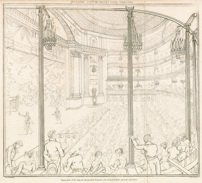 Interior view of Drury Lane Theatre, London by Nicolaus von Heideloff