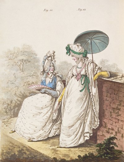 Morning Dresses, Figs. 111 and 112 from Nikolaus Heideloff