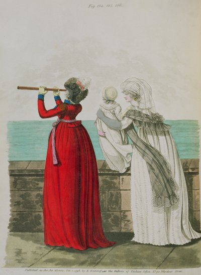 Morning Dresses, Figs. 194, 195 and 196 from Nikolaus Heideloff