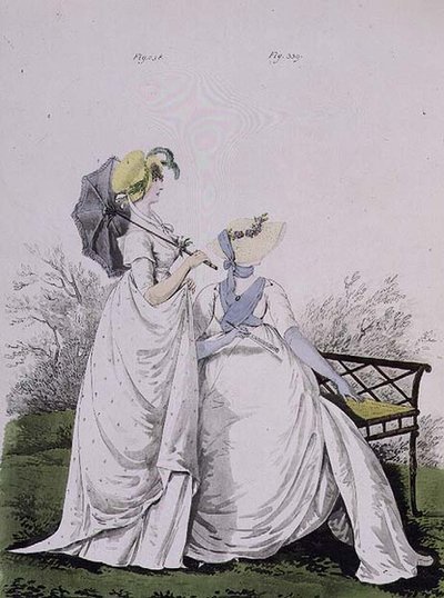 Morning Dresses (figs. 338 and 339 from Nikolaus Heideloff