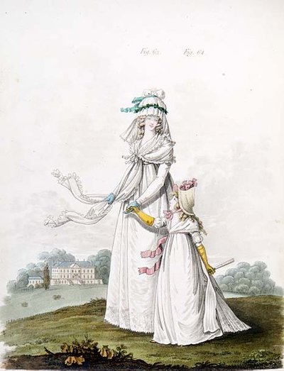 Mother and Child in Morning Dress from Nikolaus Heideloff