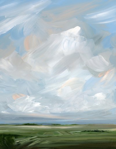 Peaceful Cloudy Landscape by Nicole Walsh