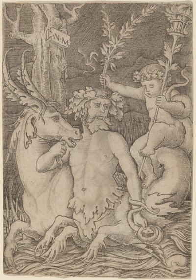 Triton Carrying a Child by Nicoletto da Modena