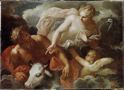 Jupiter, Juno and Io by Nicolo Bambini