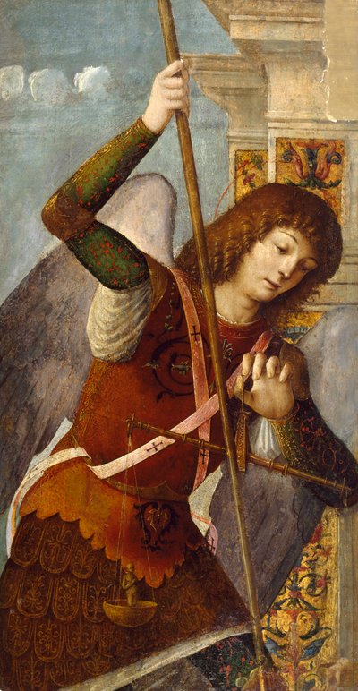 Triptych Panel with the Archangel Michael, 1490-1500 by Nicolo Rondinelli