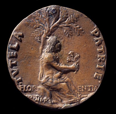 Medallion representing Lorenzo de Medici, known as the Magnificent by Nicolo Spinelli