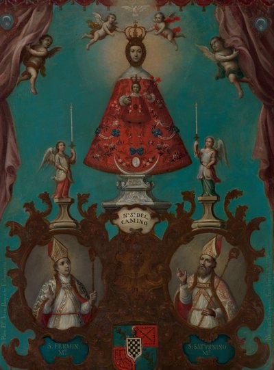 The Virgin of El Camino with St. Fermín and St. Saturnino by Nicolás Enríquez