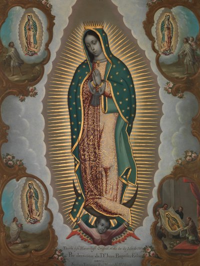 The Virgin of Guadalupe with the Four Apparitions, 1773 by Nicolás Enríquez